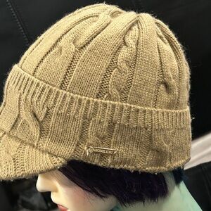 Michael Kors Beige Cable Knit Hat